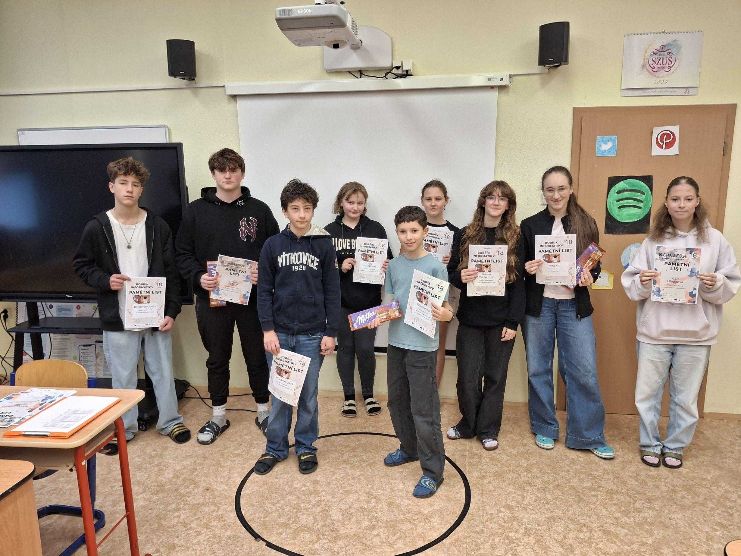 Bobřík informatiky 2025: Úspěchy žáků naší školy