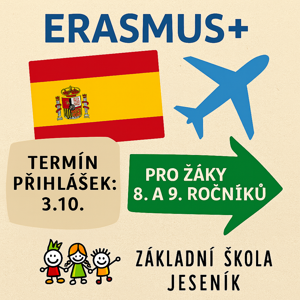 Erasmus+ výjezd do Španělska pro žáky 8. a 9. ročníků