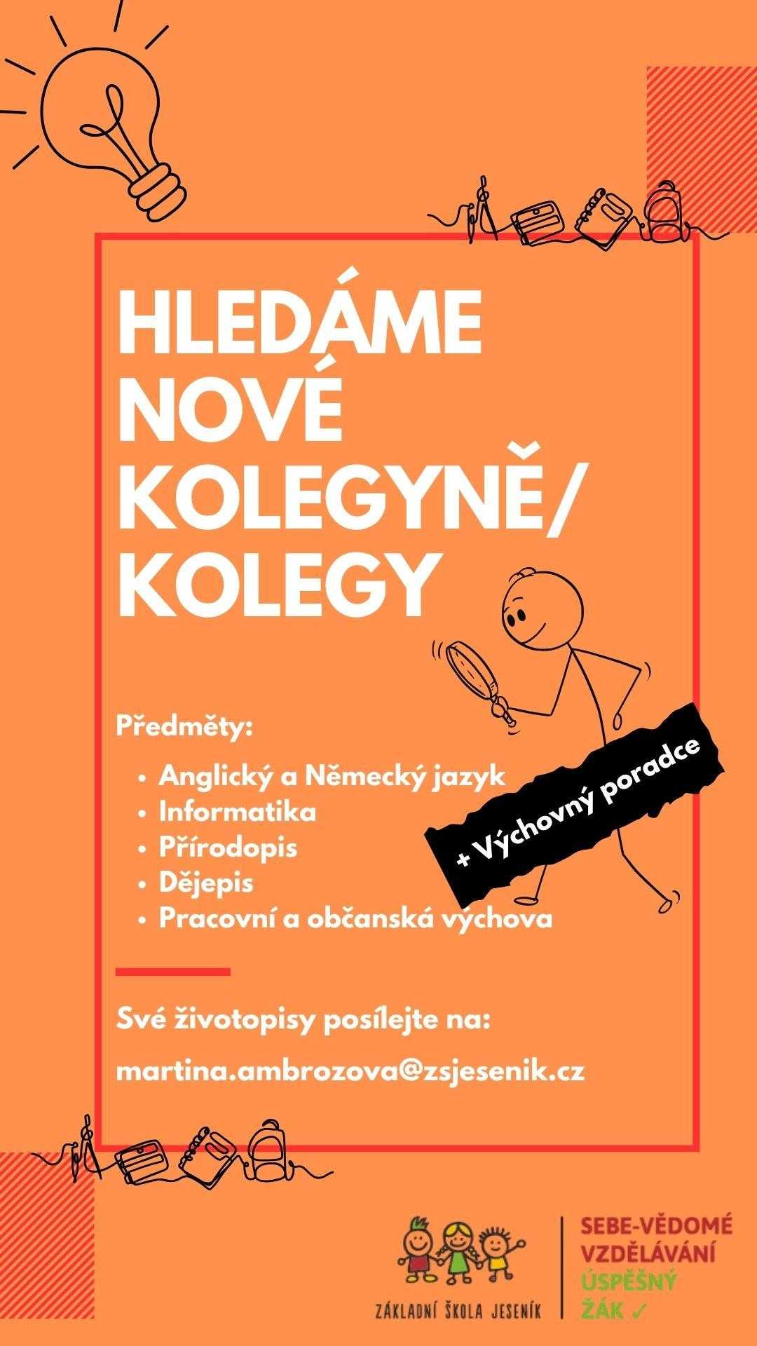 Hledáme učitele na 2. stupeň ZŠ - Aktualizace