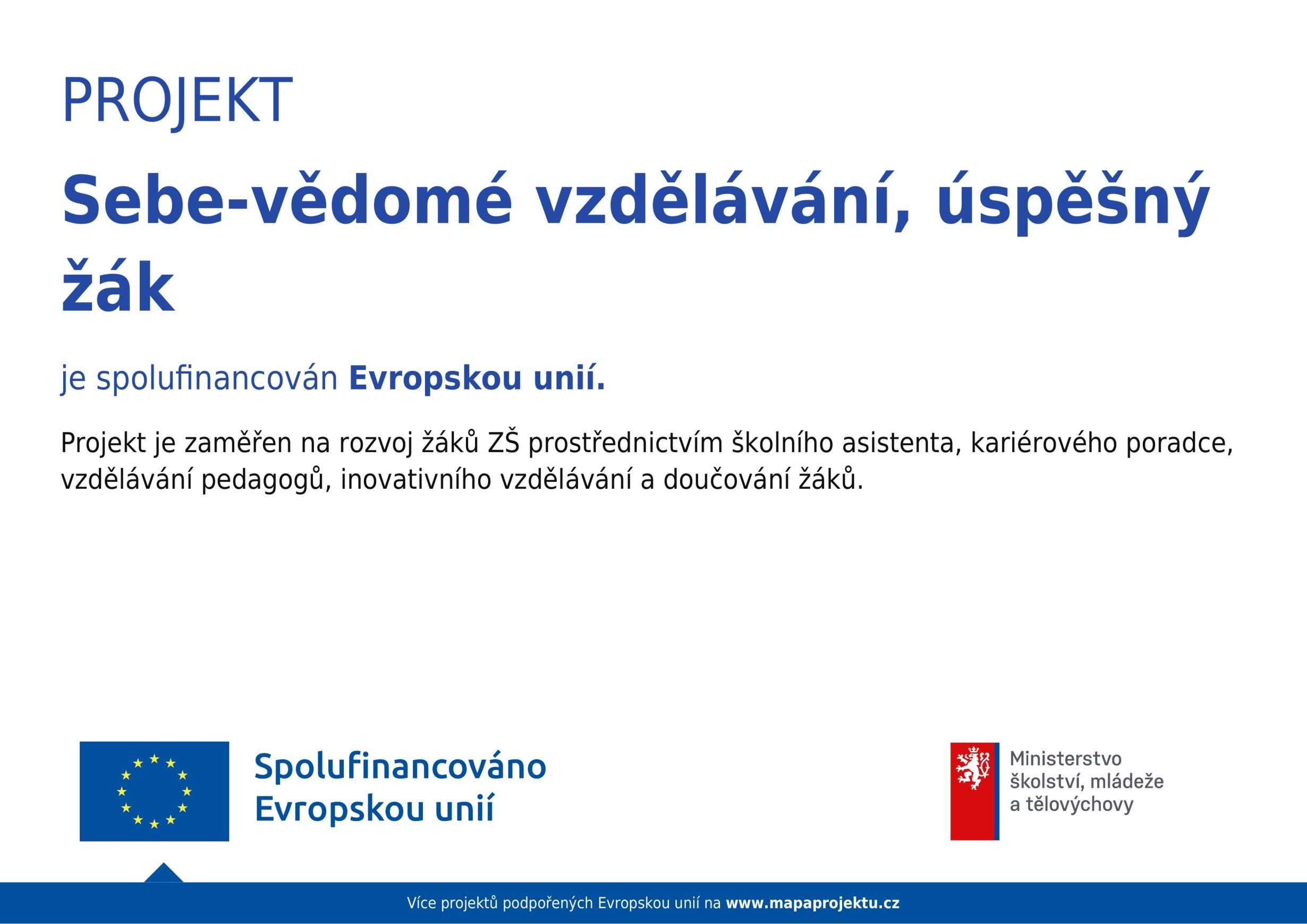 Projekt Sebe-vědomé vzdělávání, úspěšný žák