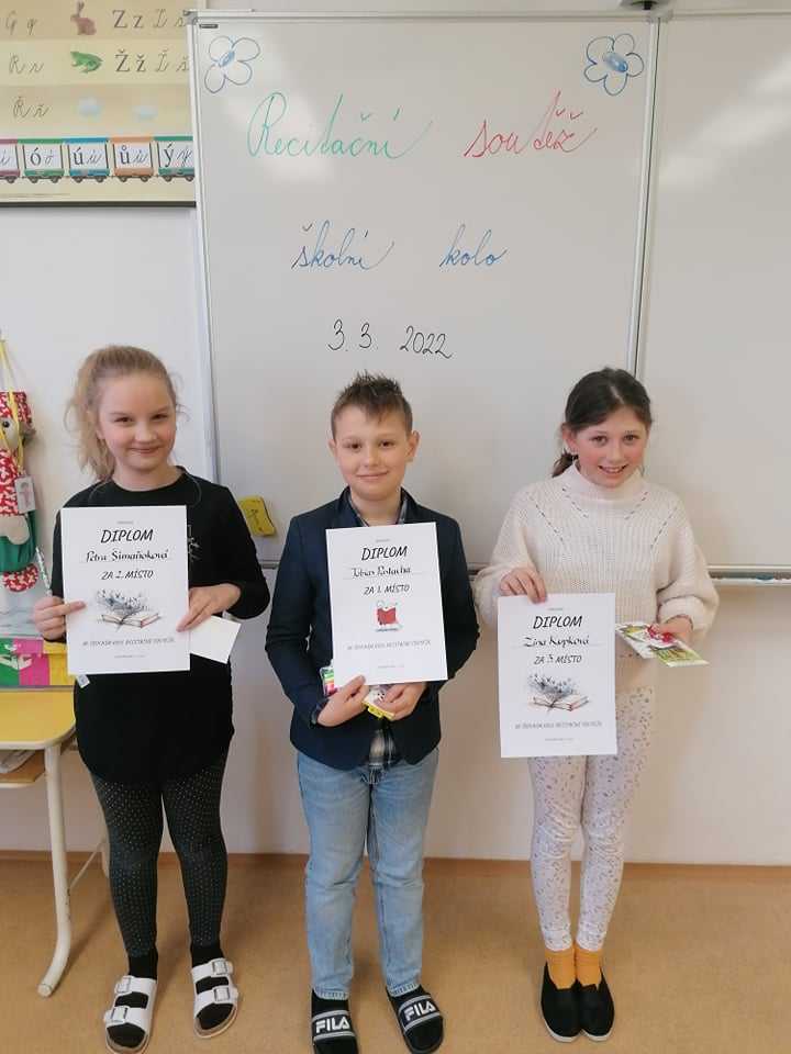 Školní kolo recitační soutěže- 1. stupeň