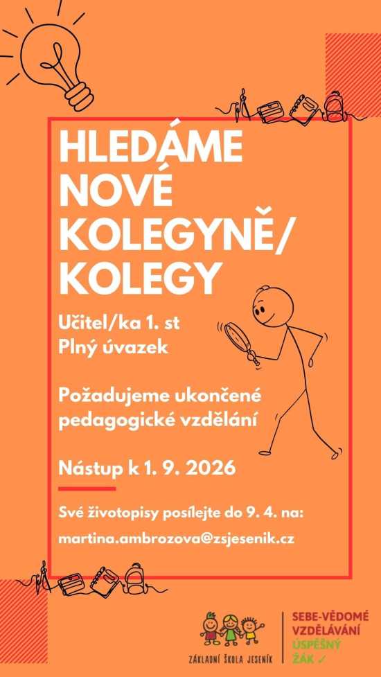 Hledáme posilu do našeho týmu!