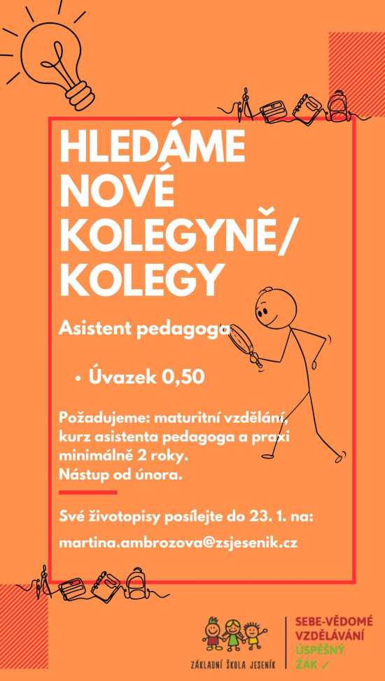 Hledáme asistenta pedagoga