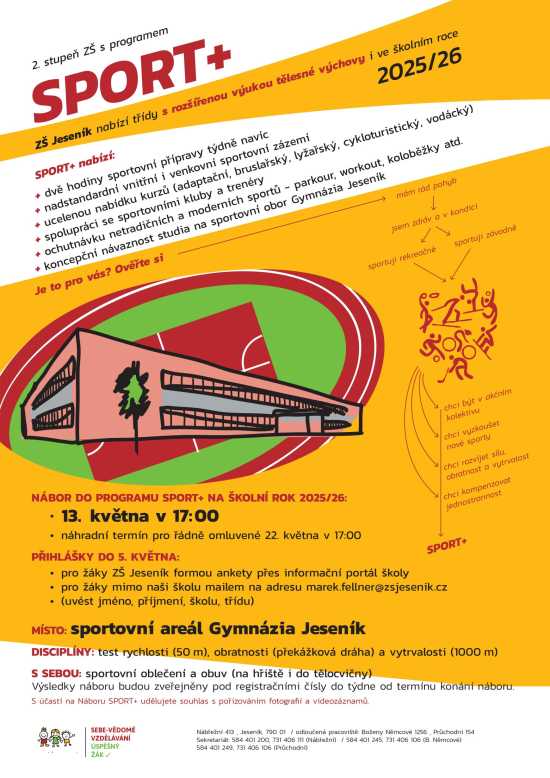 Nábor do SPORT+ už 13. května