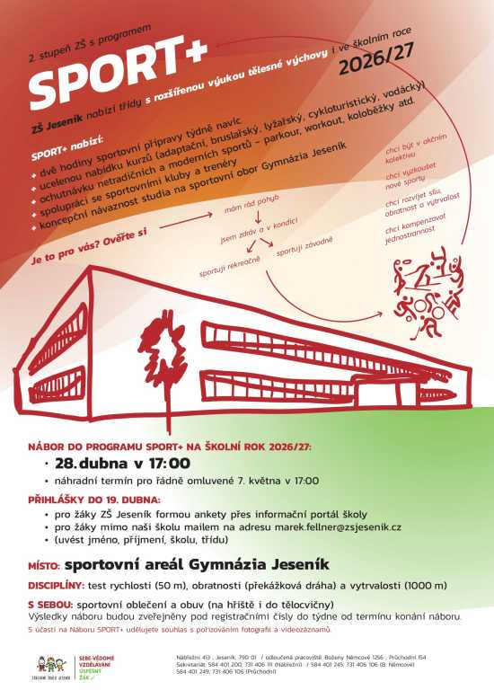 Nábor do programu SPORT+