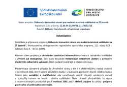 ZŠ Jeseník rozvíjí moderní vzdělávání díky projektu IROP