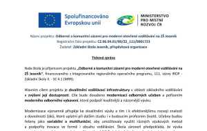 ZŠ Jeseník rozvíjí moderní vzdělávání díky projektu IROP