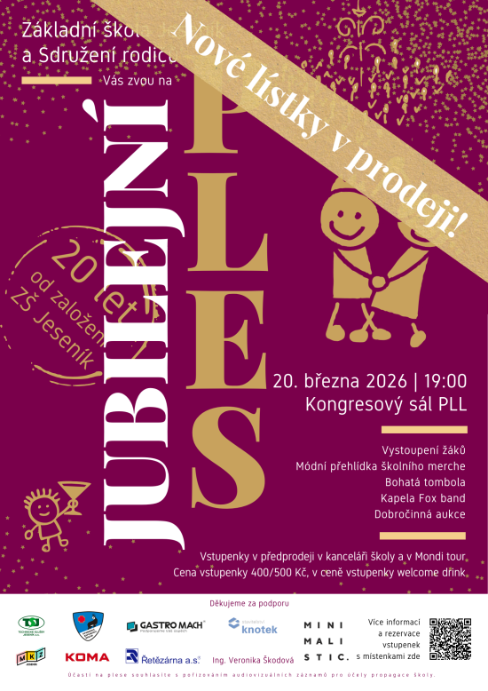 Uvolňujeme další lístky na náš ples!